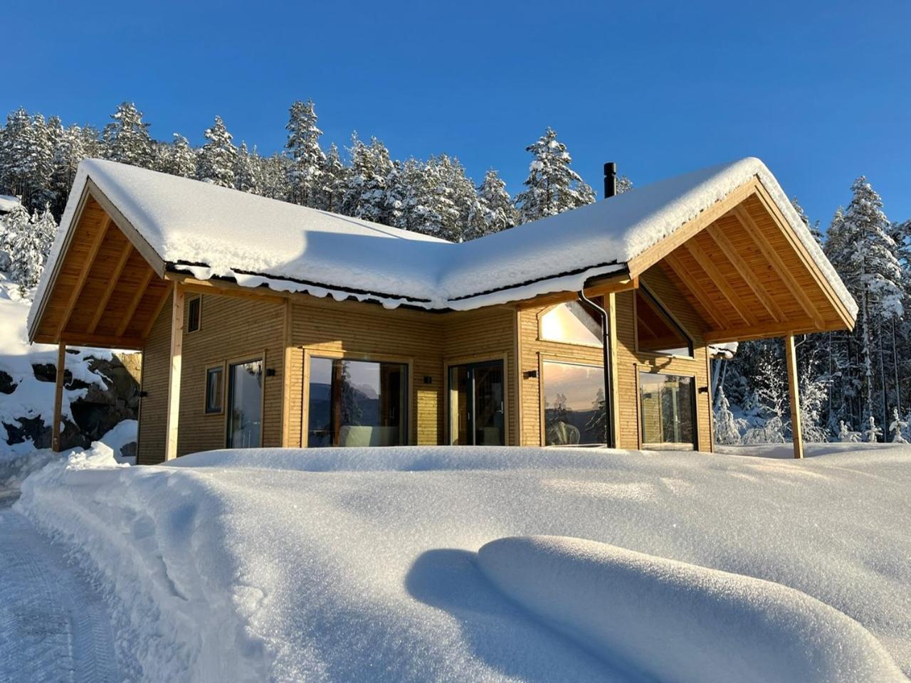 Furuheim Lodge, 4 Seizoenen Vakantiehuis Met Fantastisch Uitzicht Vradal Bagian luar foto
